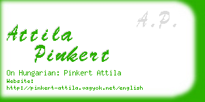 attila pinkert business card